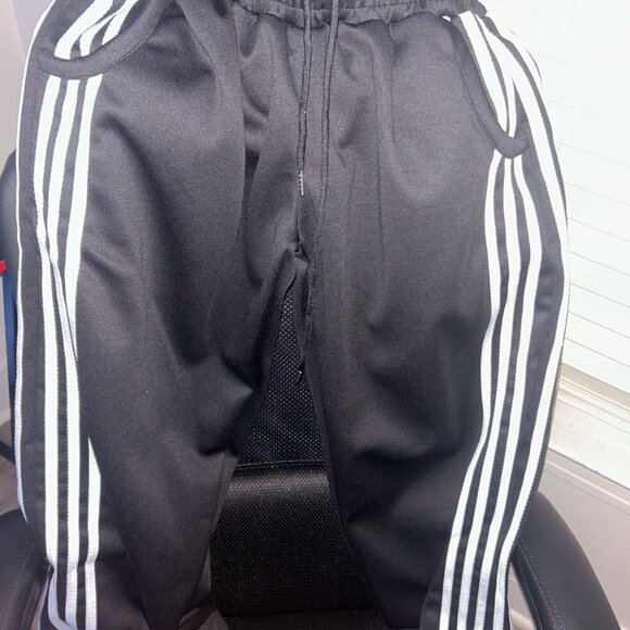 Black Double Waist Sweatpants - Picture 2 of 5